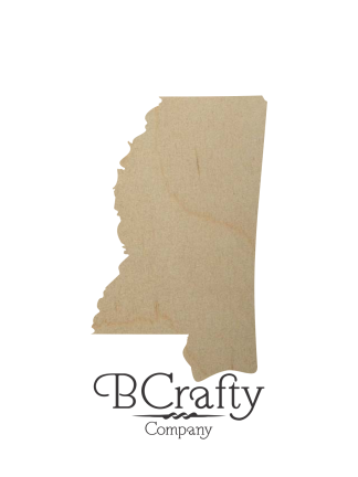 Wooden Mississippi Shape Cutout