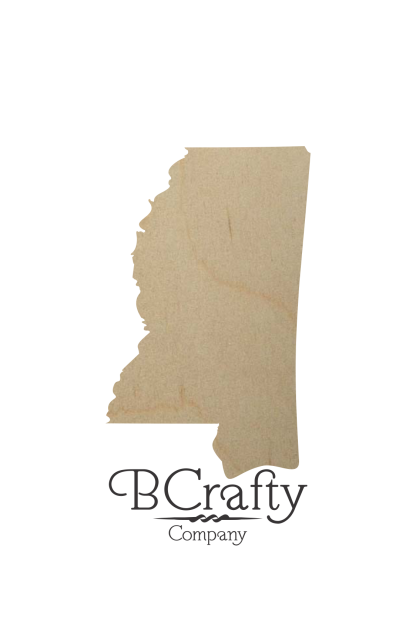 Wooden Mississippi Shape Cutout