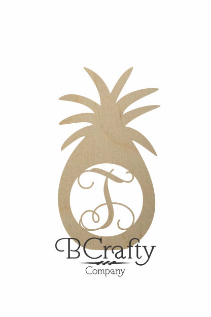 Wooden Pineapple Monogram