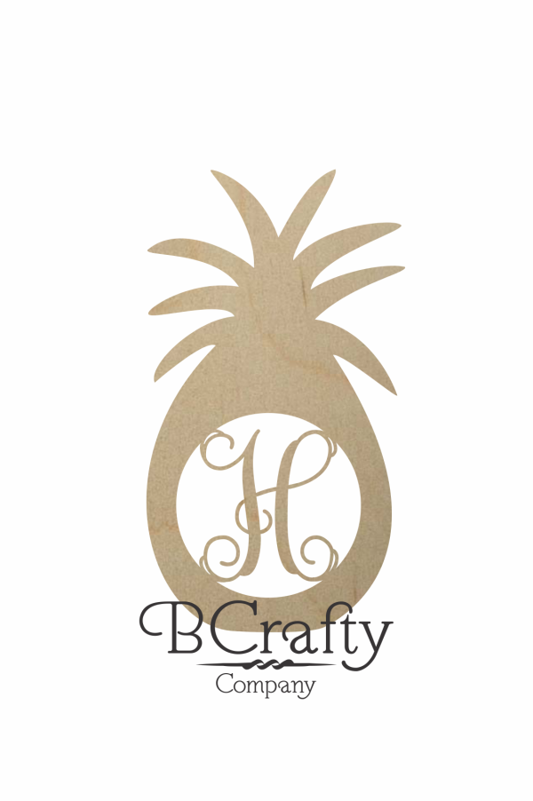 Wooden Pineapple Monogram