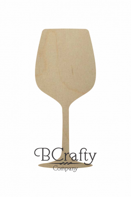 Wooden Wine Glass Cutout