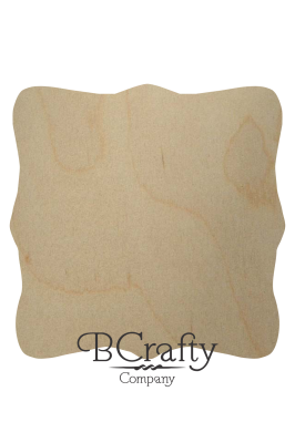 Unfinished Wooden Plaque Fancy