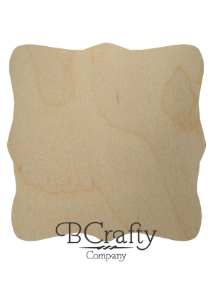 Unfinished Wooden Plaque Fancy