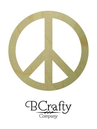Wooden Peace Sign Cutout