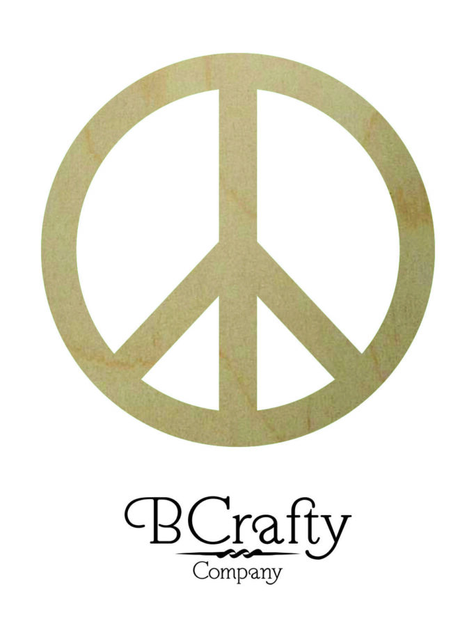 Wooden Peace Sign Cutout BCrafty Company