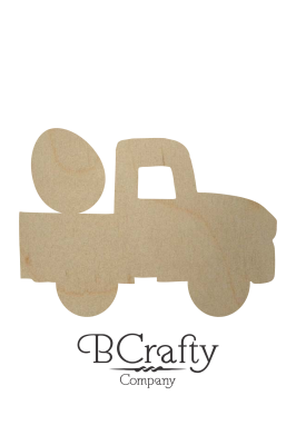 Wooden Pickup w Egg Cutout