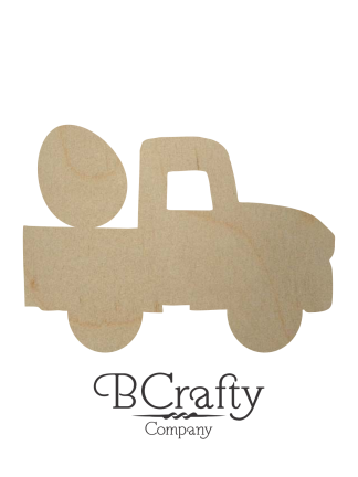 Wooden Pickup w Egg Cutout