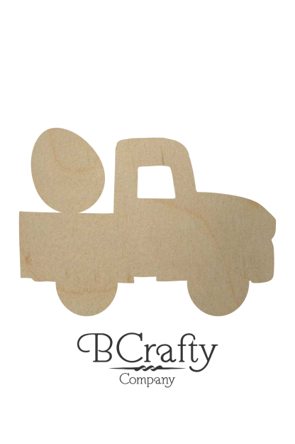 Wooden Pickup w Egg Cutout