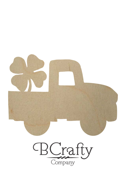 Wooden Pickup w Shamrock Cutout