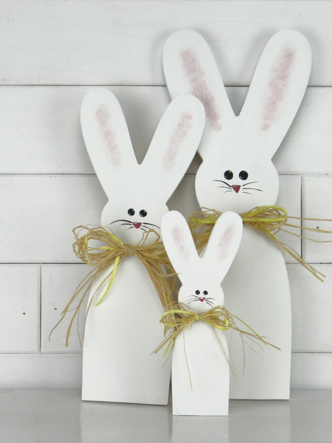 wooden rabbits