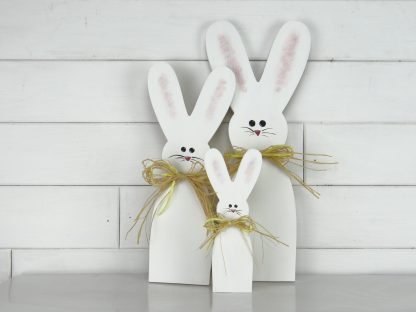 Wooden bunny Easter decor