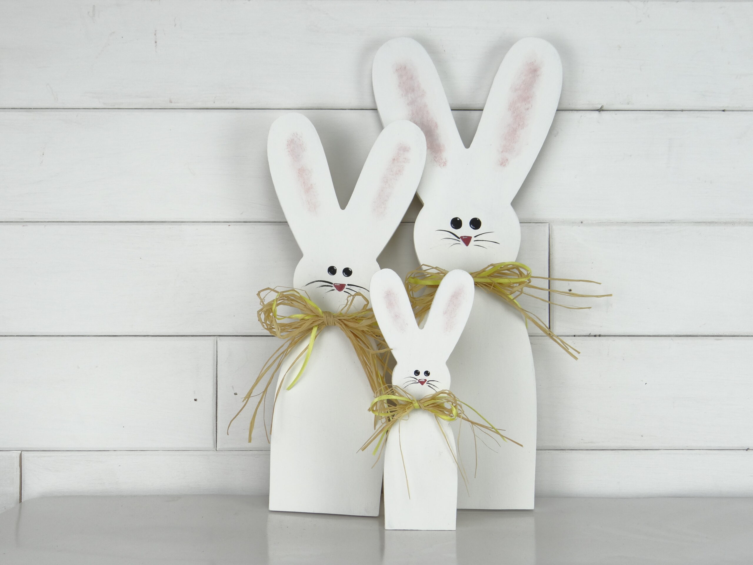 Bunny Wooden Decoration Easter Rabbit Home Celebrations Desktop Ornaments bN 