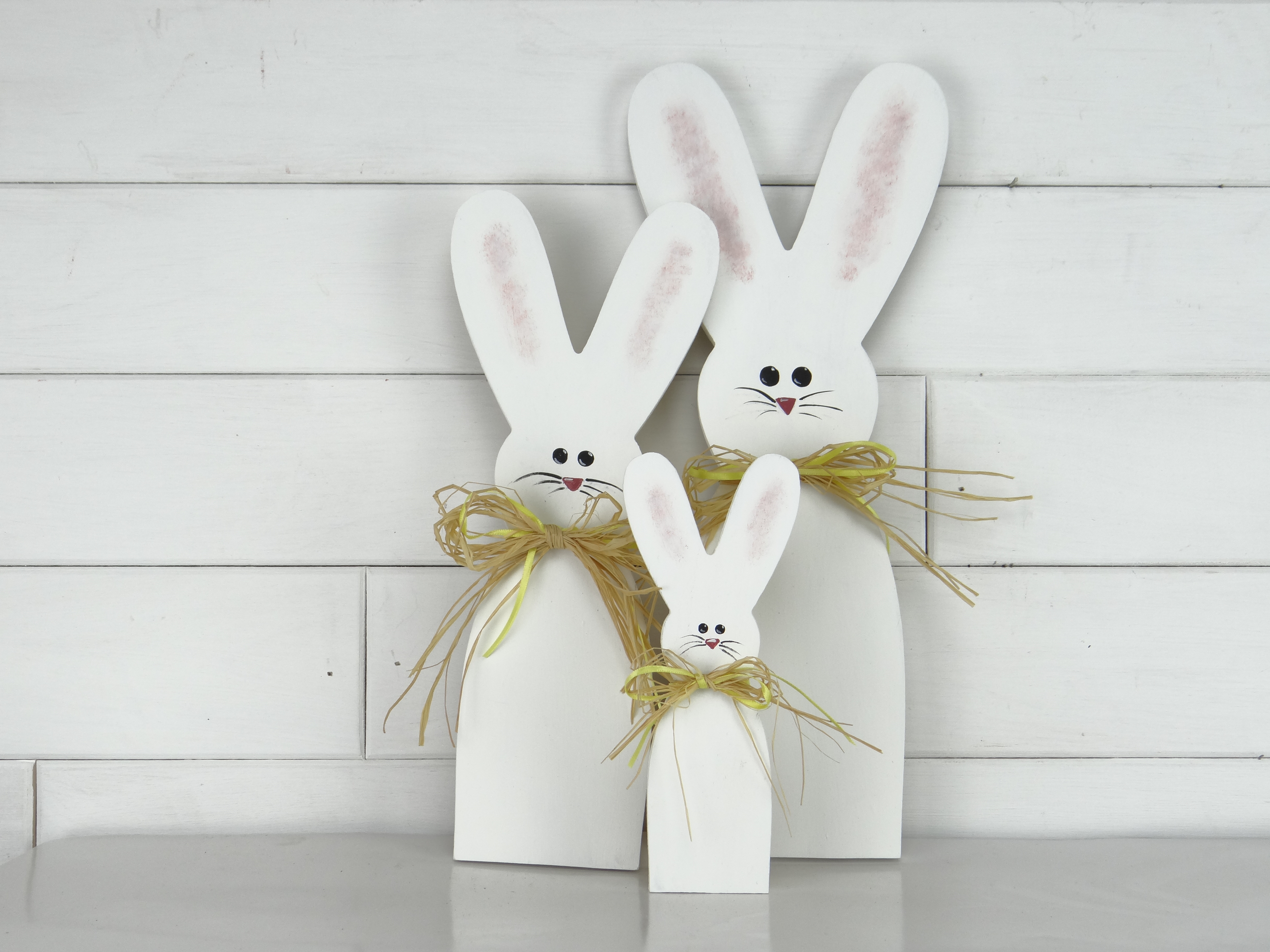 Wooden Bunny Family Cutout BCrafty Company