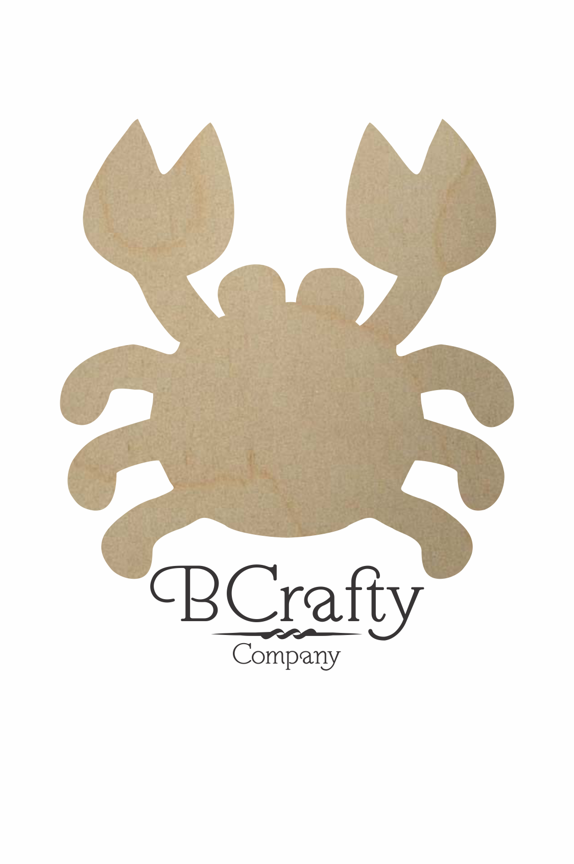 Nautical Theme Crab Style 3 Unfinished Wood Shape Cutout Variety Sizes USA Made 