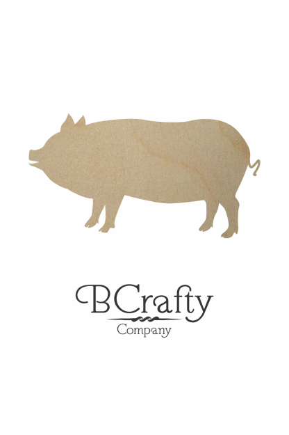 Wooden Pig Cutout