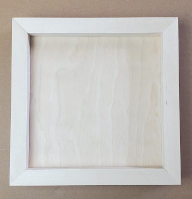 Unfinished wood farmhouse sign kit with 4 frame sides and backer for painting or staining